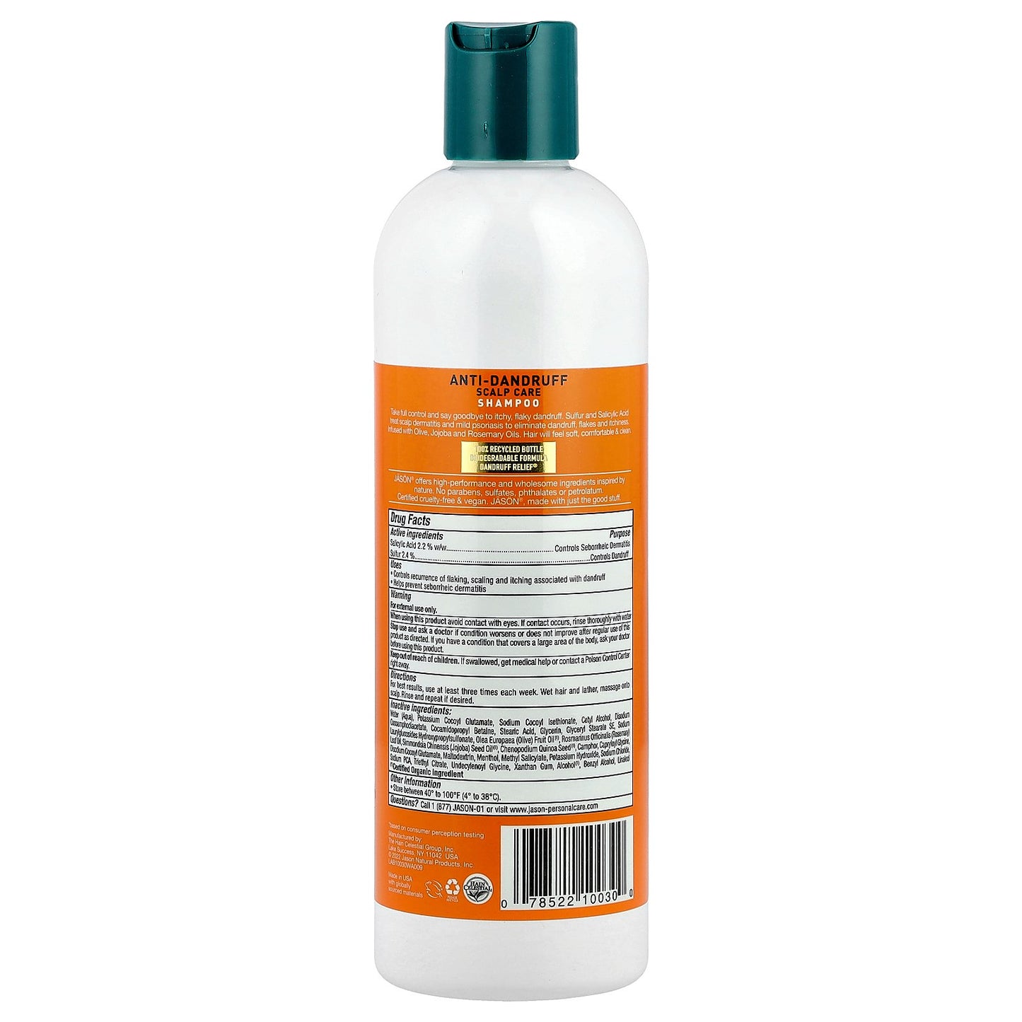 Jason Natural, Anti-Dandruff Scalp Care Shampoo, 12 fl oz (355 ml)