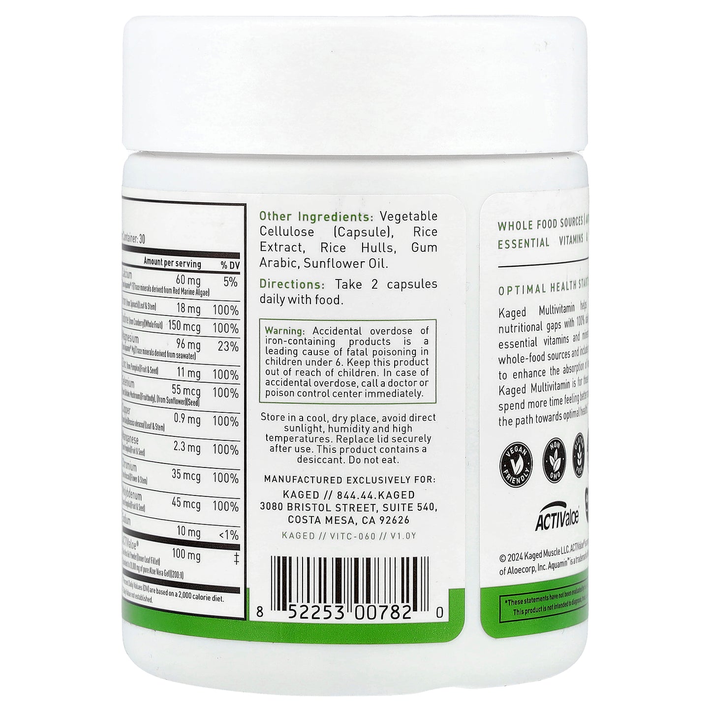 Kaged, Multivitamin, 60 Veggie Capsules