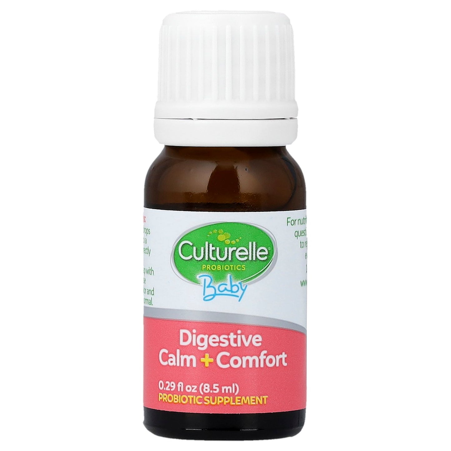 Culturelle, Baby Probiotics, Digestive Calm + Comfort Probiotic Drops, 0-12 Months, 0.29 fl oz (8.5 ml)