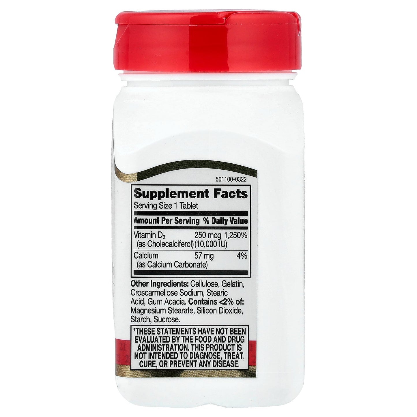 21st Century, Vitamin D3, 250 mcg (10,000 IU), 110 Tablets