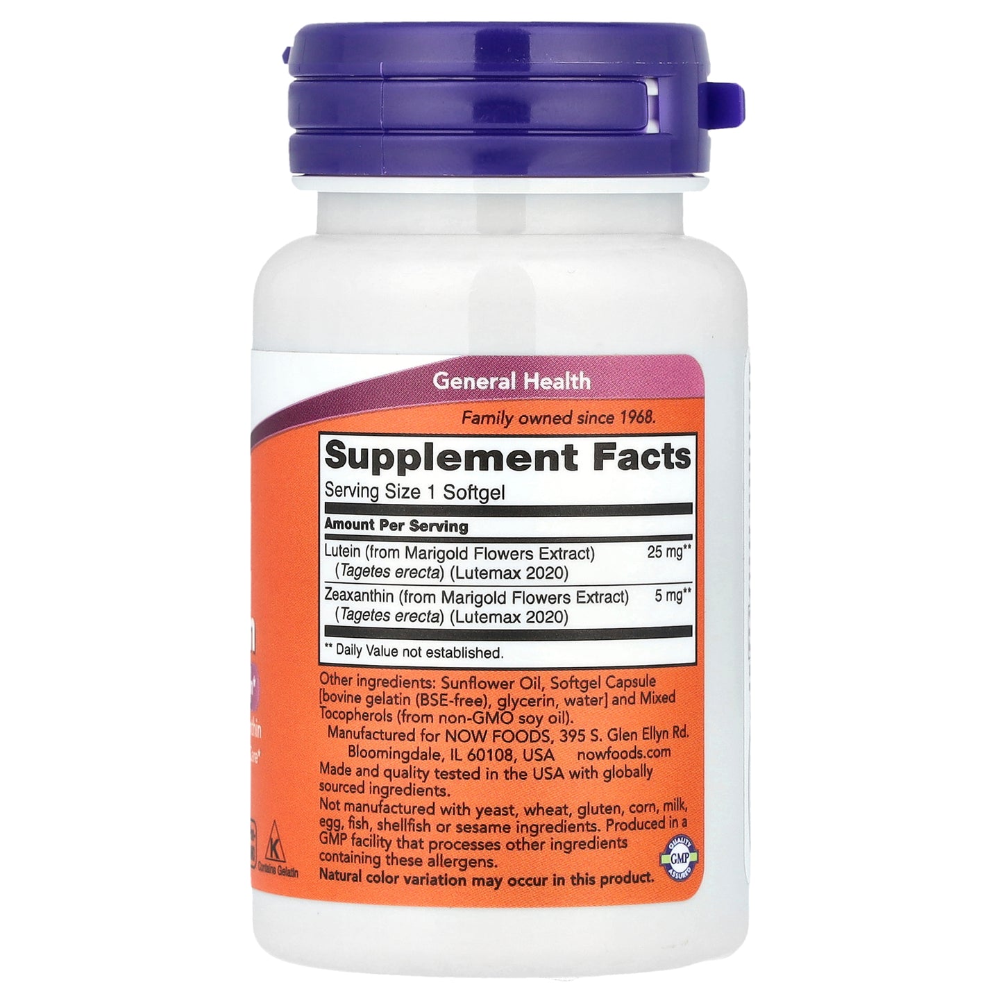 NOW Foods, Lutein & Zeaxanthin , 120 Softgels