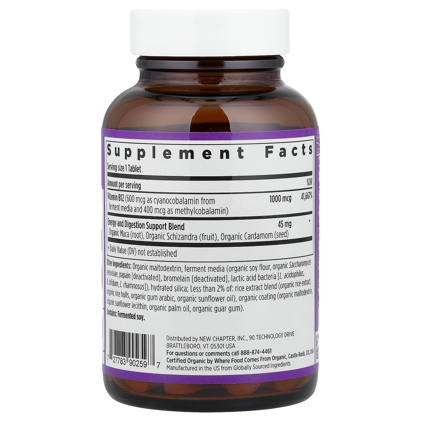 New Chapter, Fermented Vitamin B12, 60 Vegan Tablets