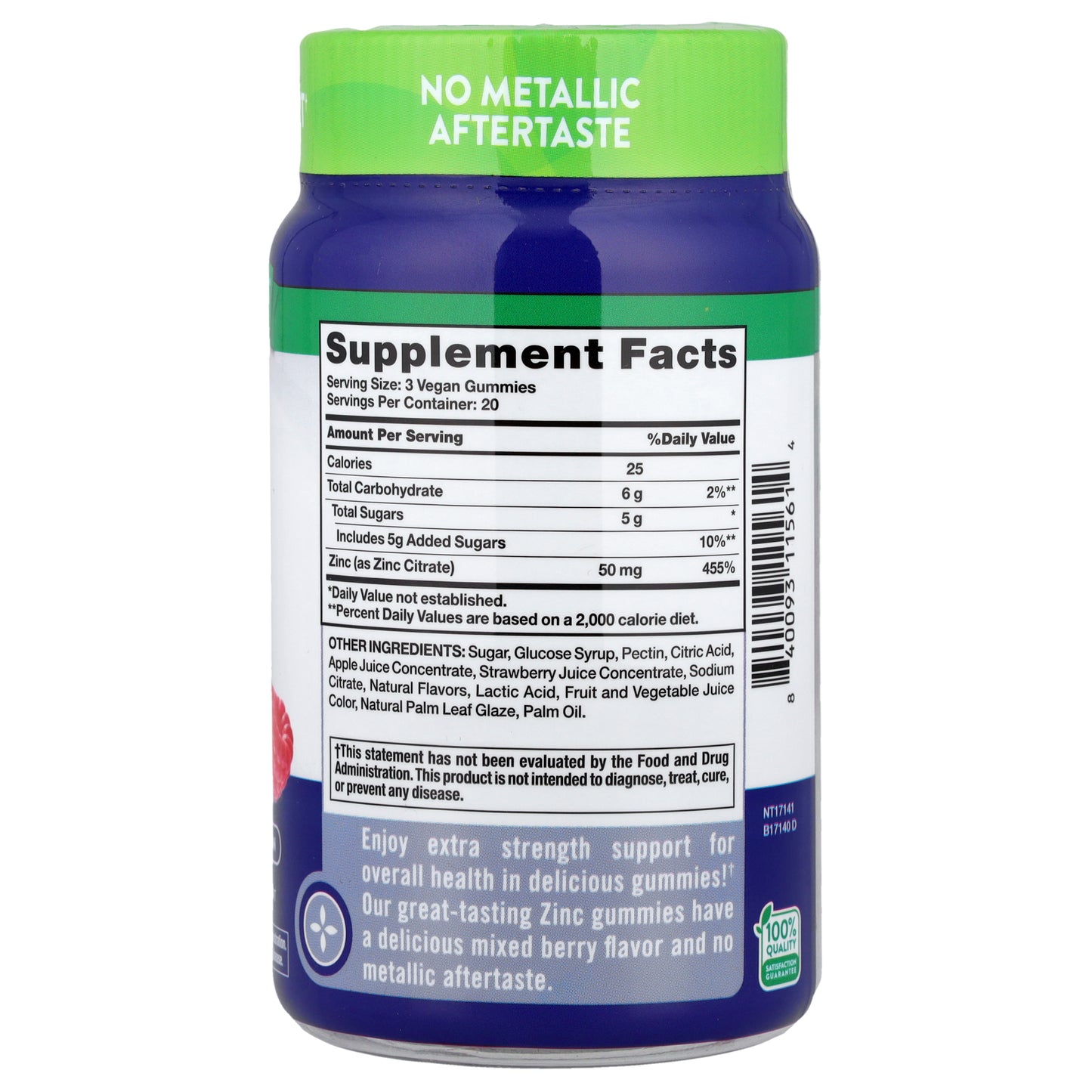 Nature's Truth, Zinc Gummies, Delicious Mixed Berry, 60 Gummies (16 mg Per Gummy)