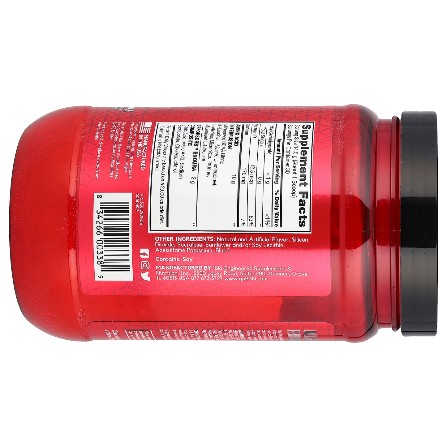 BSN, AminoX®, Endurance & Recovery, Blue Raz, 15.3 oz (435 g)