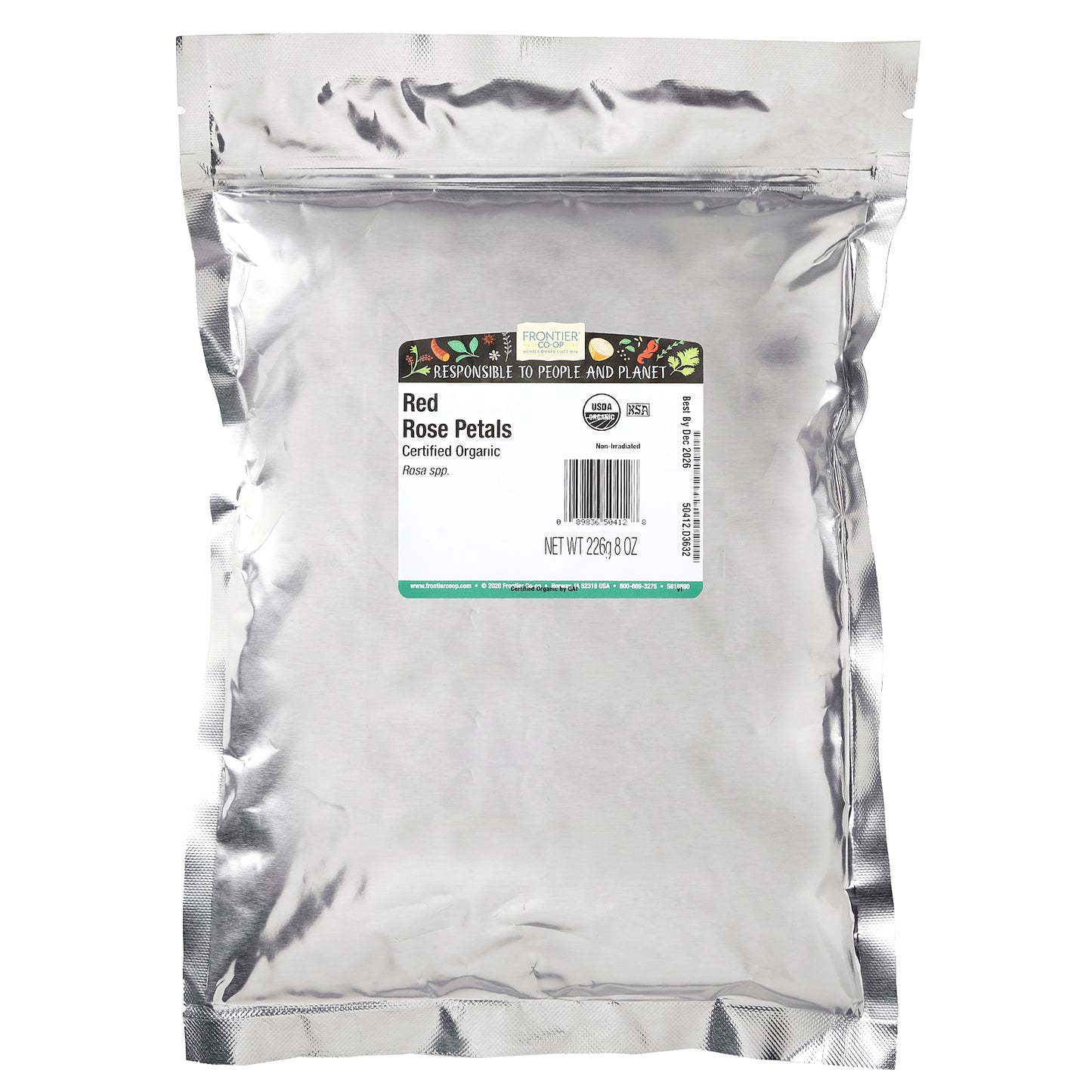 Frontier Co-op, Organic Red Rose Petals, 8 oz (226 g)