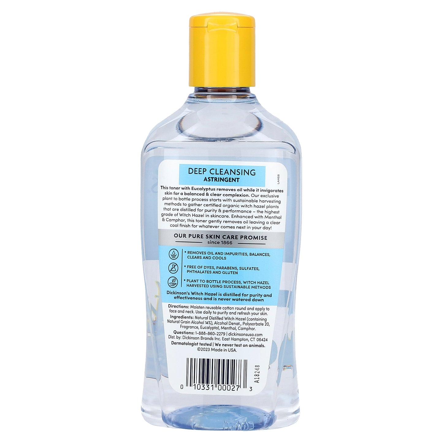 Dickinson Brands, Original Witch Hazel, Deep Cleansing Astringent, 16 fl oz (473 ml)