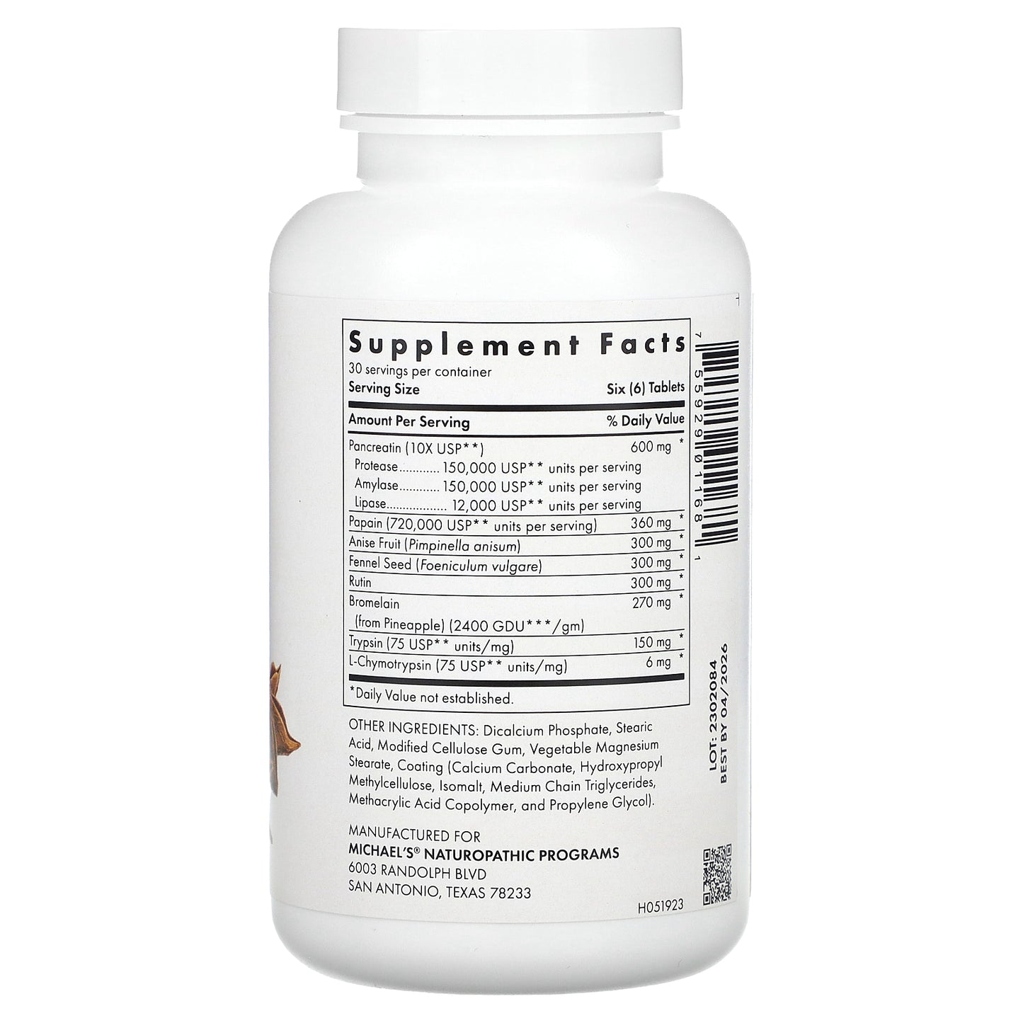 Michael's Health, Recovery Zymes, 180 Enteric-Coated pH Stable Tablets