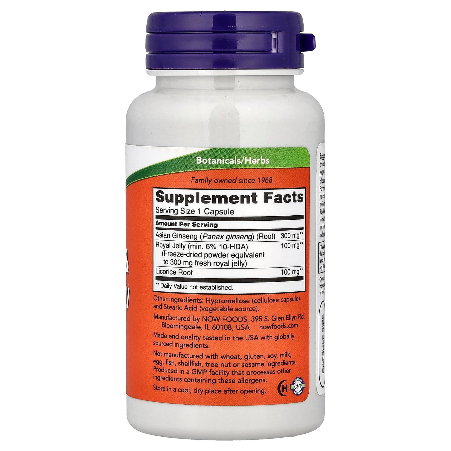 NOW Foods, Ginseng & Royal Jelly, 90 Capsules