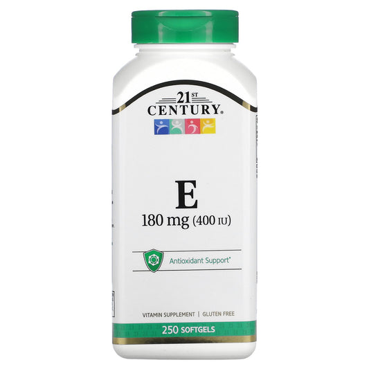21st Century, Vitamin E, 180 mg (400 IU), 250 Softgels