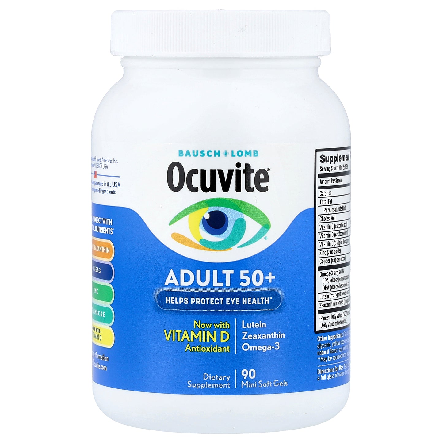 Ocuvite, Adult 50+, 90 Mini Soft Gels