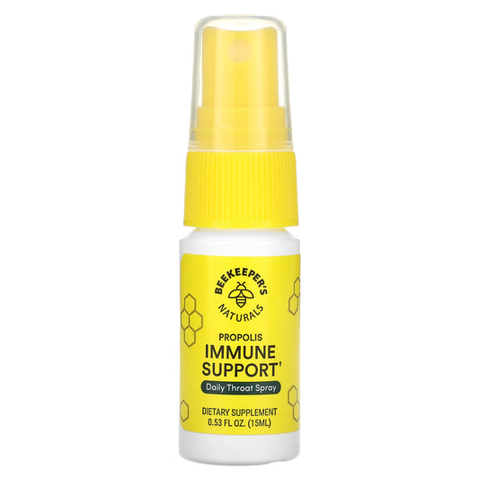 Beekeeper's Naturals, Propolis Immune Support, Daily Throat Spray, 0.53 fl oz (15 ml)