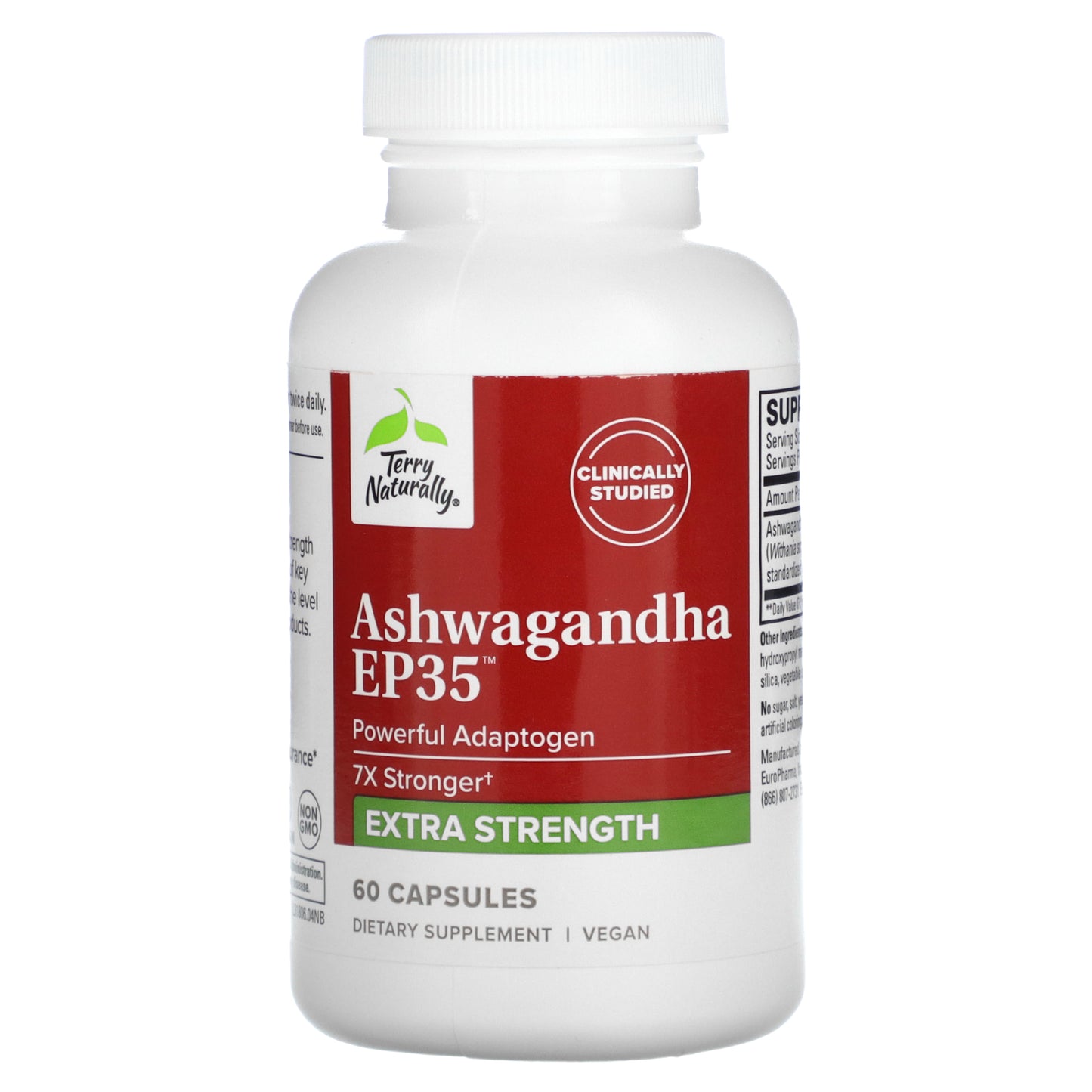 Terry Naturally, Ashwagandha EP35, 60 Capsules (150 mg per Capsule)