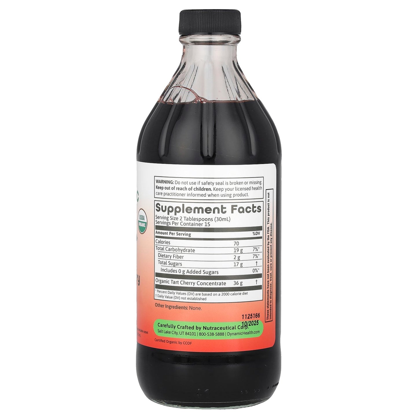Dynamic Health, Tart Cherry Concentrate, Glass, 16 fl oz (473 ml)