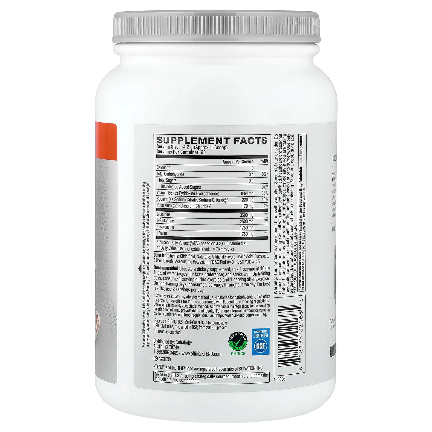 XTEND, 7G BCAA, Italian Blood Orange, 2.82 lb (1.28 kg)