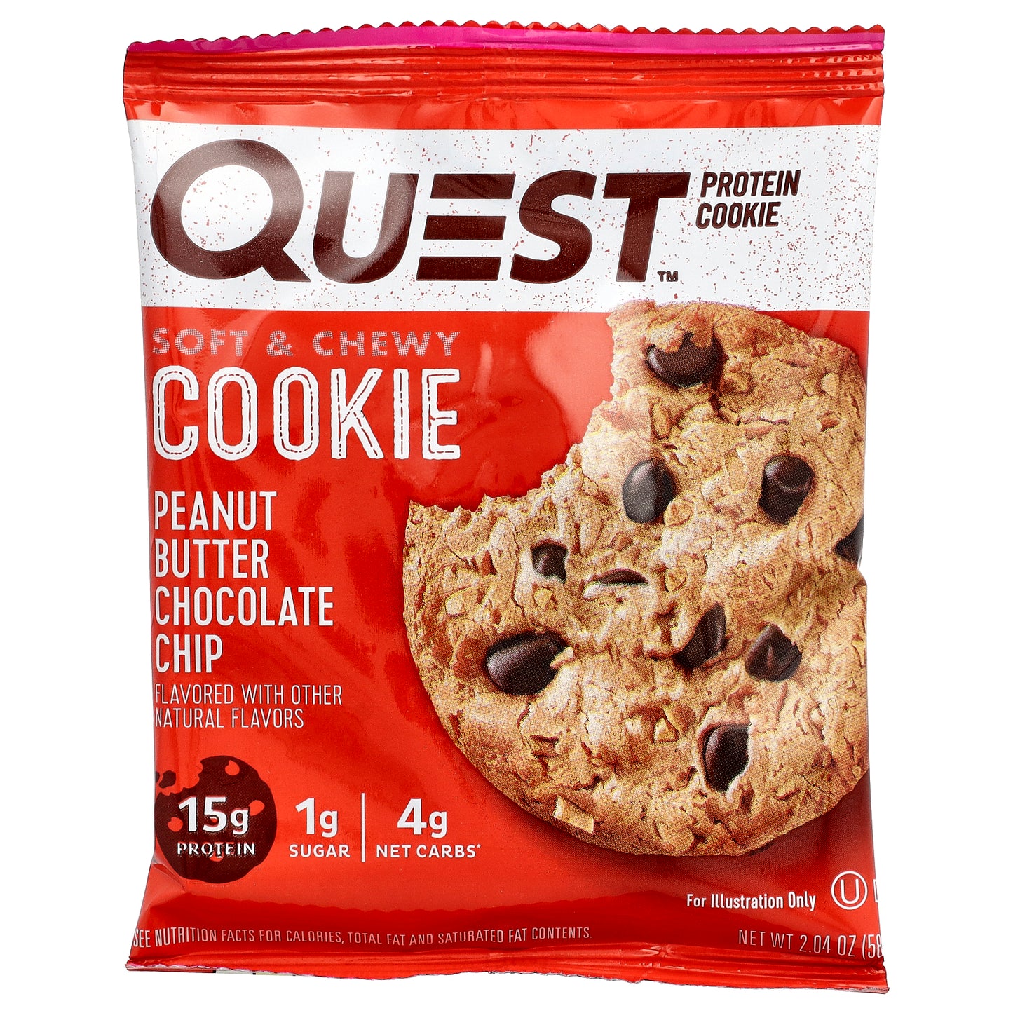 Quest Nutrition, Protein Cookie, Peanut Butter Chocolate Chip, 12 Cookies, 2.04 oz (58 g) Each