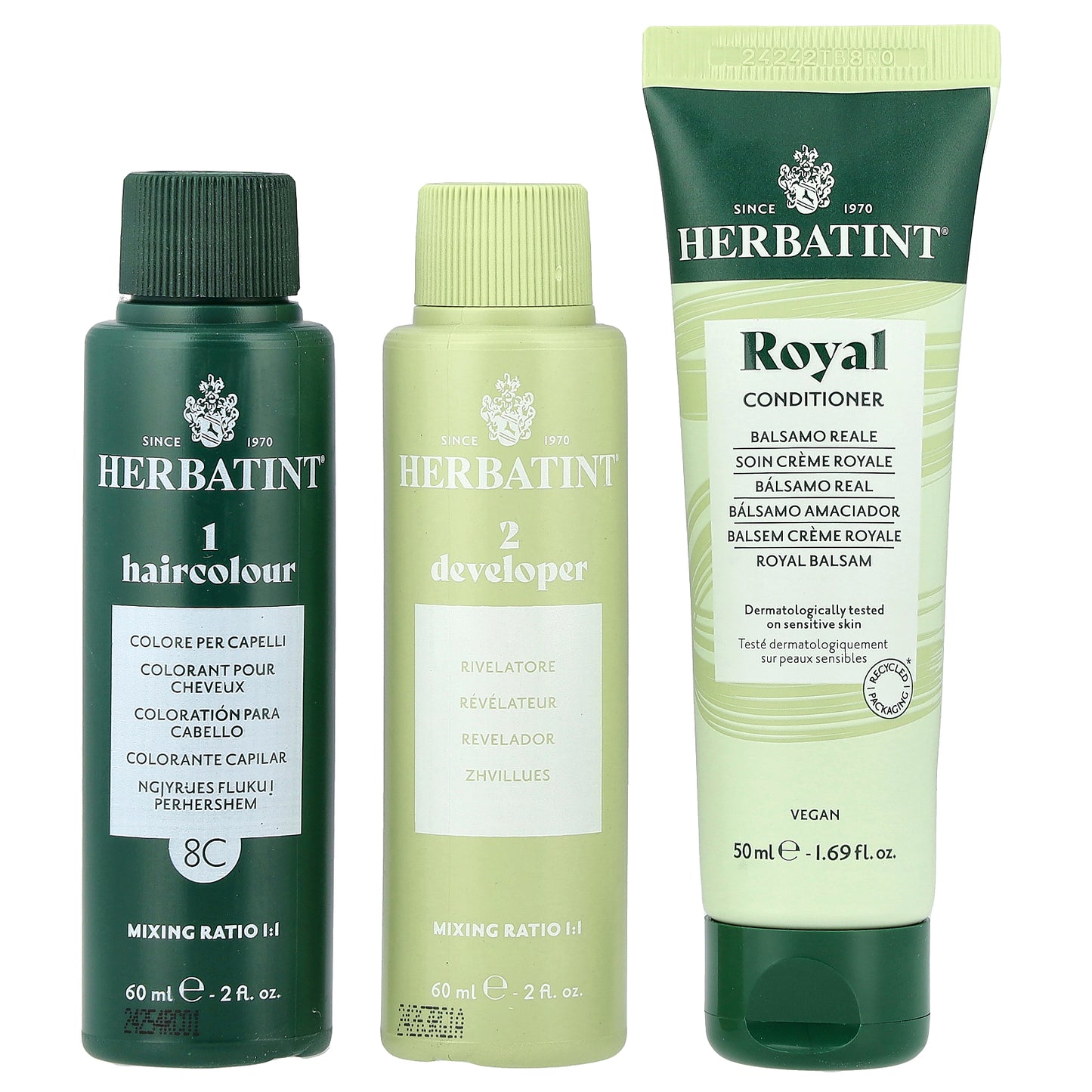 Herbatint, Permanent Haircolor Gel, 8C Light Ash Blonde, 5.75 fl oz (170 ml)