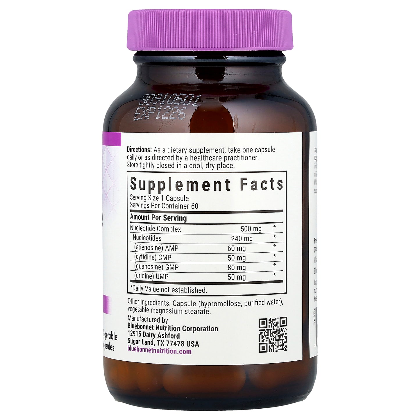 Bluebonnet Nutrition, Nucleotide Complex, RNA / DNA, 60 Vegetable Capsules