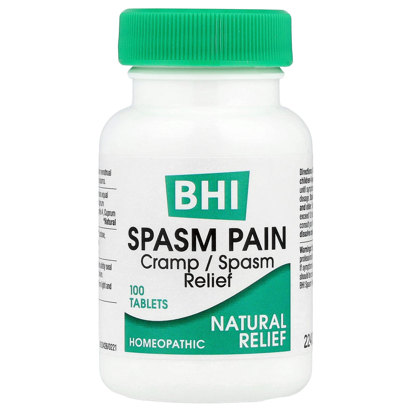 MediNatura, BHI, Spasm Pain, 100 Tablets