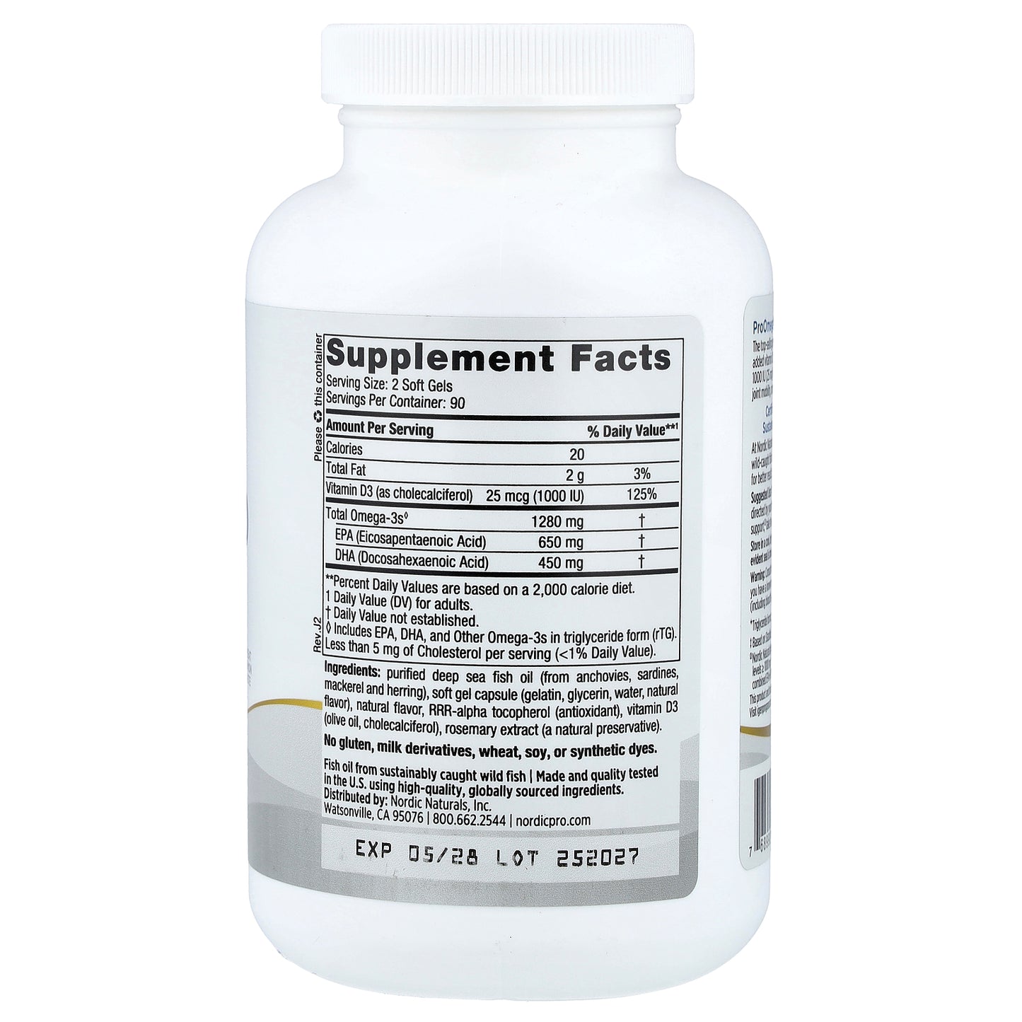 Nordic Naturals, ProOmega®-D, Great Lemon, 180 Soft Gels