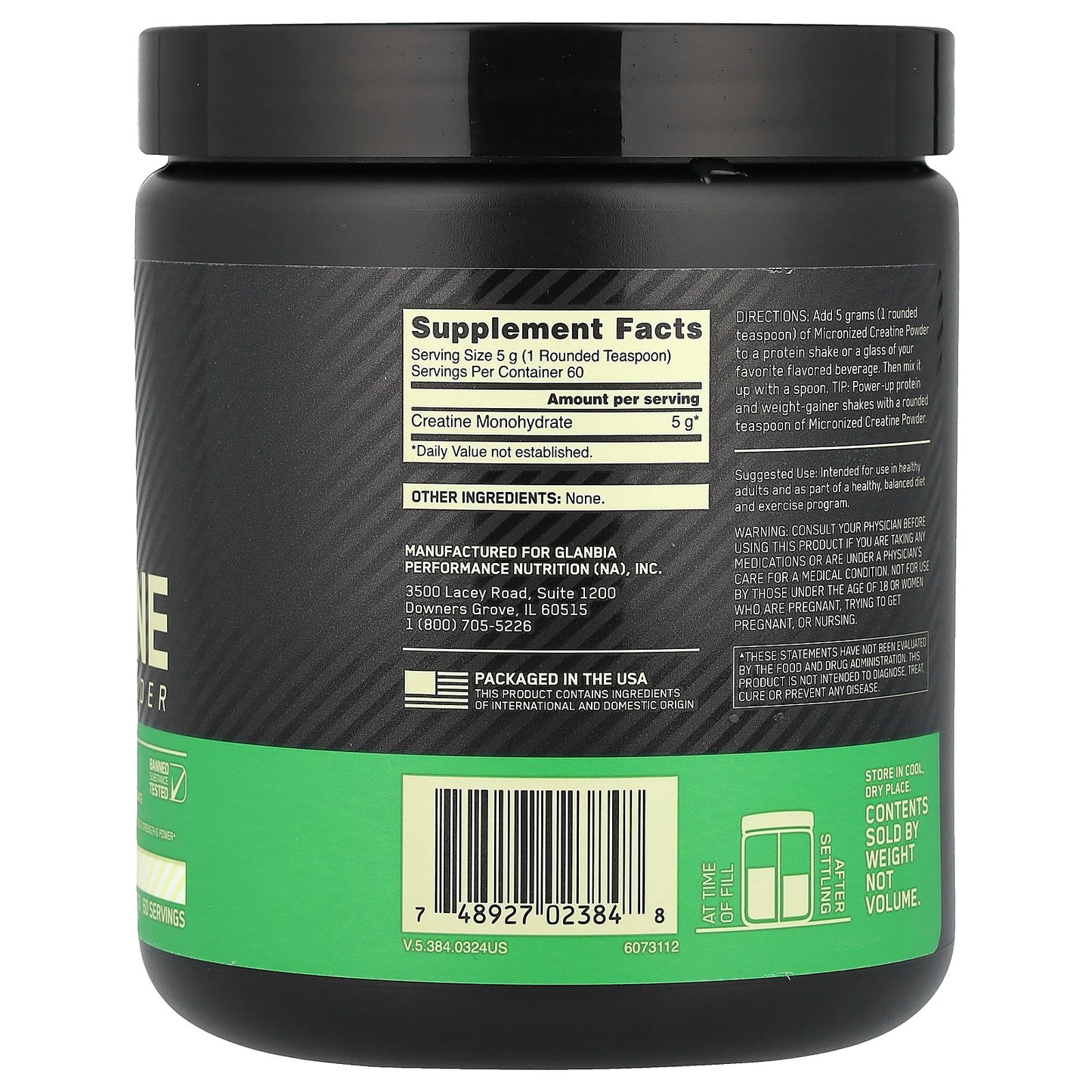 Optimum Nutrition, Micronized Creatine Powder, Unflavored, 10.58 oz (300 g)