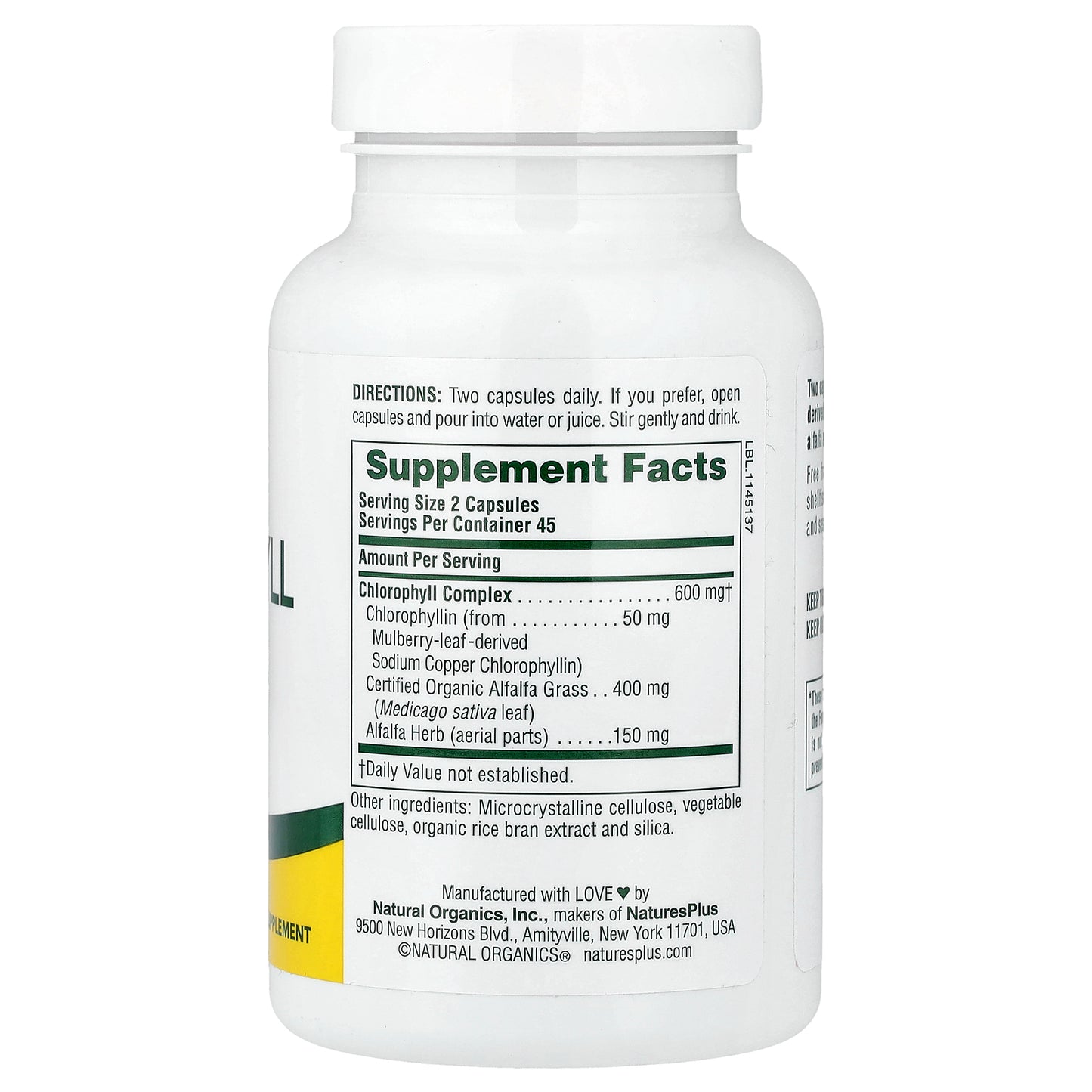 NaturesPlus, Chlorophyll Complex, 90 Capsules