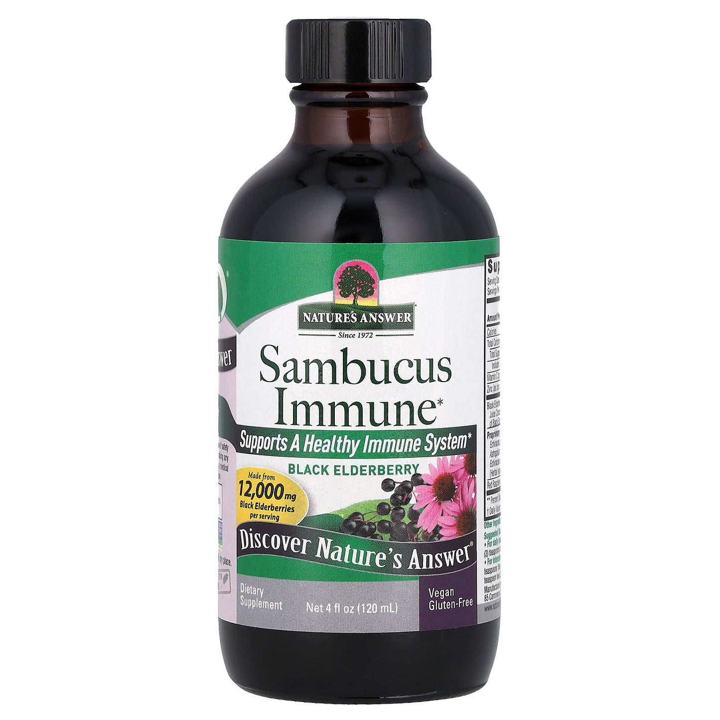 Nature's Answer, Sambucus Immune, Black Elderberry, 4 fl oz (120 ml)