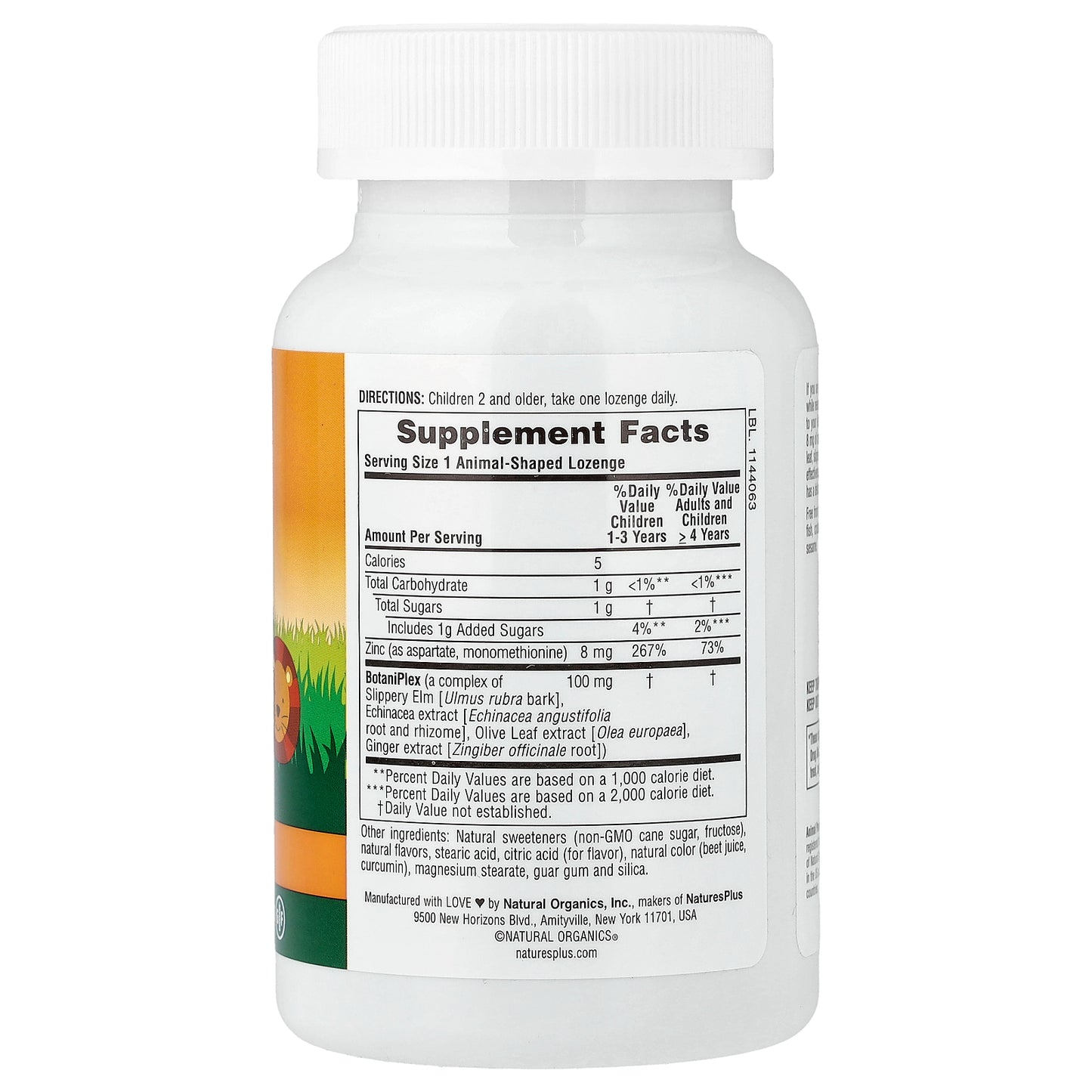 NaturesPlus, Animal Parade®, Kid Zinc®, Tangerine, 90 Animal-Shaped Lozenges