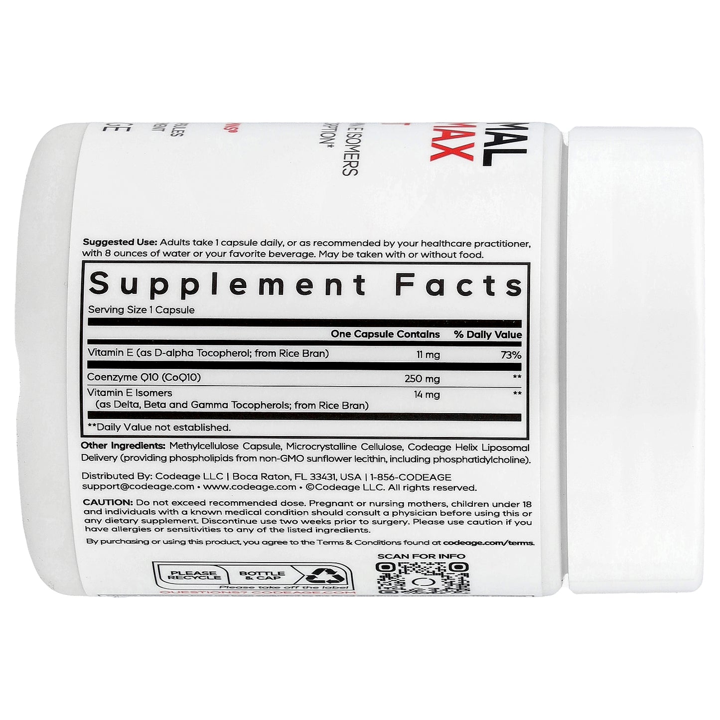 Codeage, Liposomal CoQ10 Max, Sport, 60 Vegetable Capsules