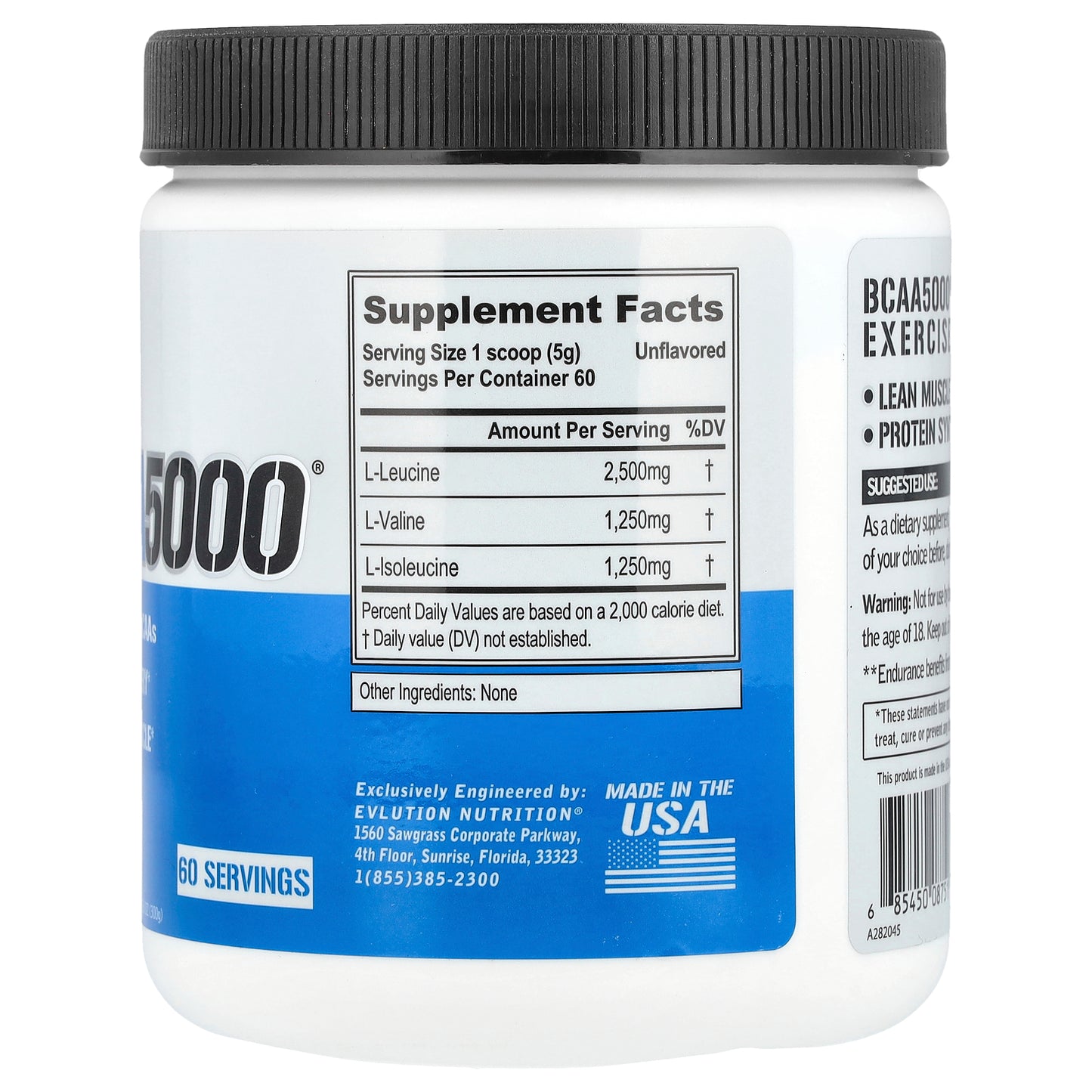 EVLution Nutrition, BCAA5000®, Unflavored, 10.58 oz (300 g)