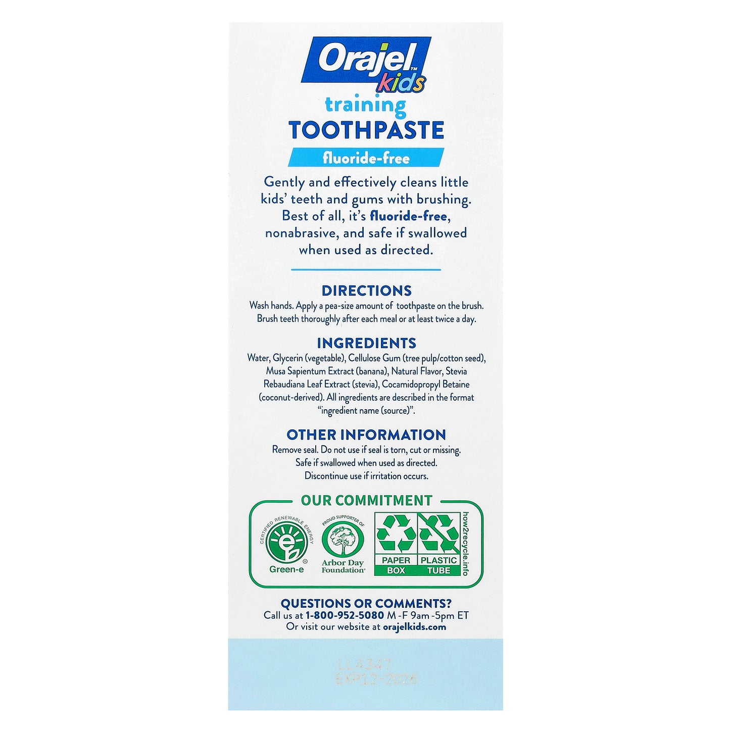Orajel, Kids, Elmo Training Toothpaste, Fluoride-Free, 0-3 Years, Natural Berry Fruity, 1.5 oz (42.5 g)