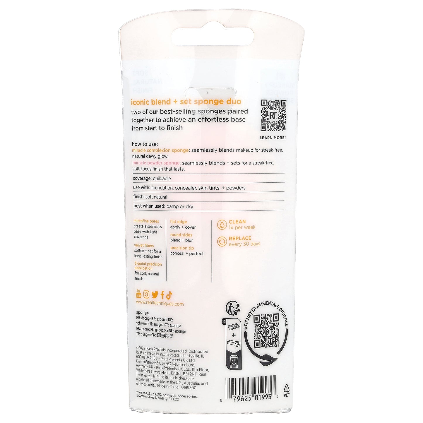 Real Techniques, Iconic Blend + Set Sponge Duo, 2 Sponges