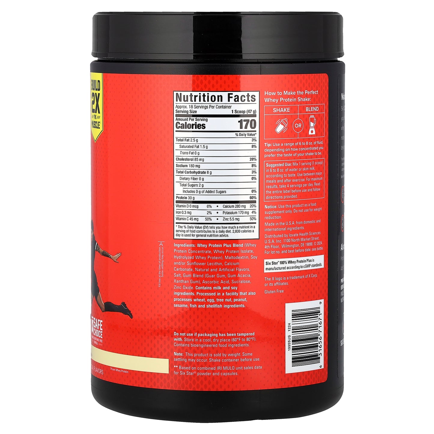 SIXSTAR, 100% Whey Protein Plus, Vanilla Cream, 1.80 lbs (816 g)