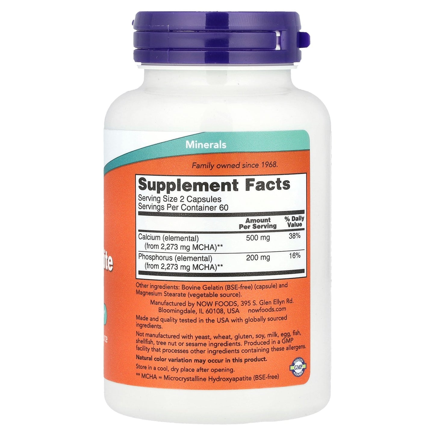 NOW Foods, Calcium Hydroxyapatite Caps, 120 Capsules