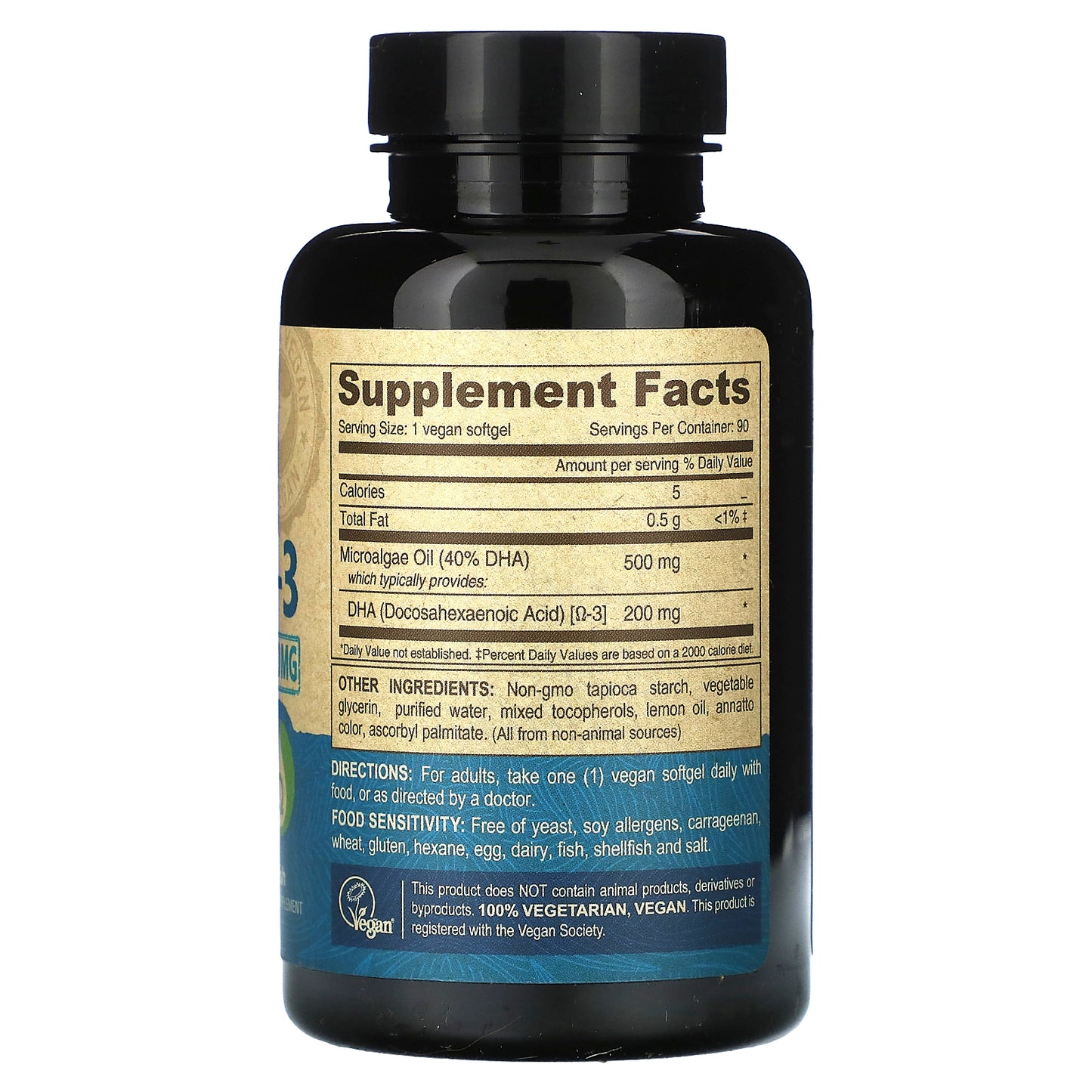 Deva, Vegan Omega-3 DHA, 200 mg, 90 Softgels