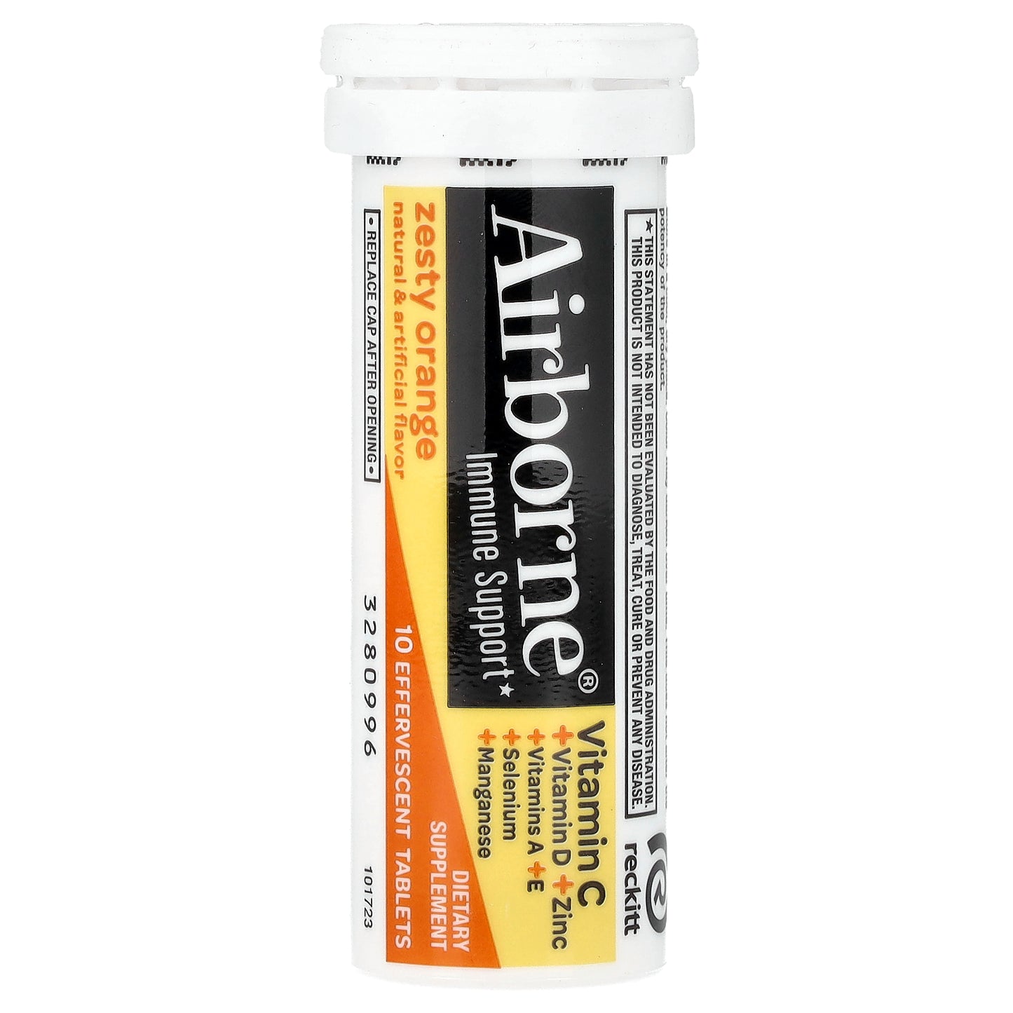 AirBorne, Immune Support Supplement, Zesty Orange, 10 Effervescent Tablets