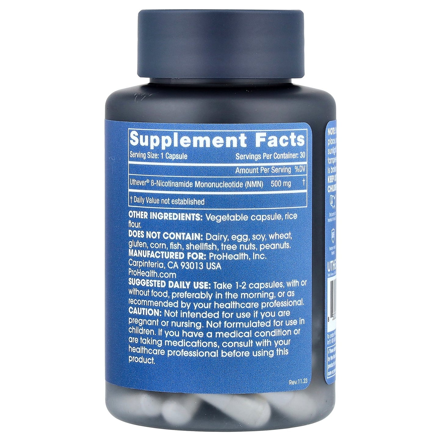 ProHealth Longevity, NMN Pro™ 500, 500 mg, 30 Capsules