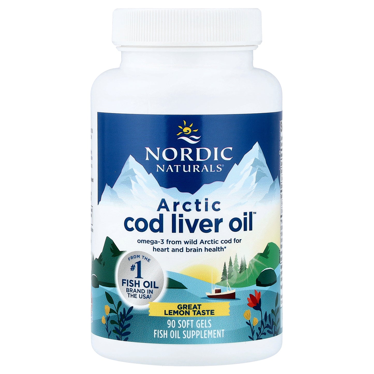 Nordic Naturals, Arctic Cod Liver Oil™, Lemon, 90 Soft Gels