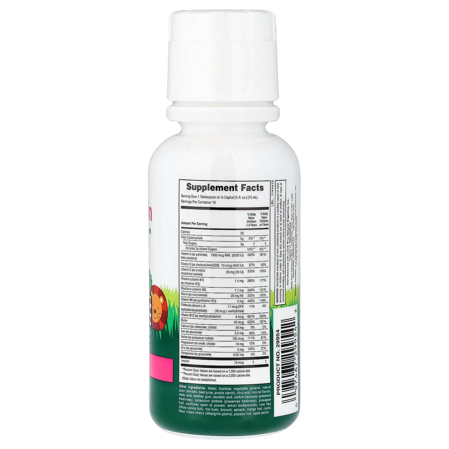 NaturesPlus, Animal Parade®, Multivitamin Liquid, Tropical Berry, 8 fl oz (236.56 ml)