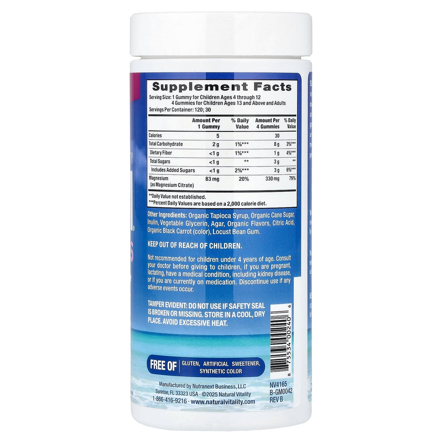 Natural Vitality, CALM® Gummies, Magnesium Citrate, Raspberry-Lemon, 120 Gummies (83 mg per Gummy)