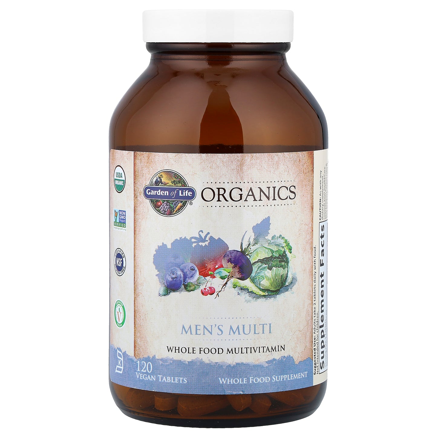 Garden of Life, Organics, Men's Multi, 120 Vegan Tablets