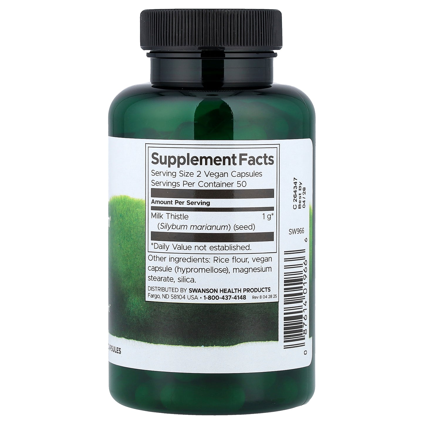 Swanson, Full Spectrum® Milk Thistle, 500 mg, 100 Vegan Capsules