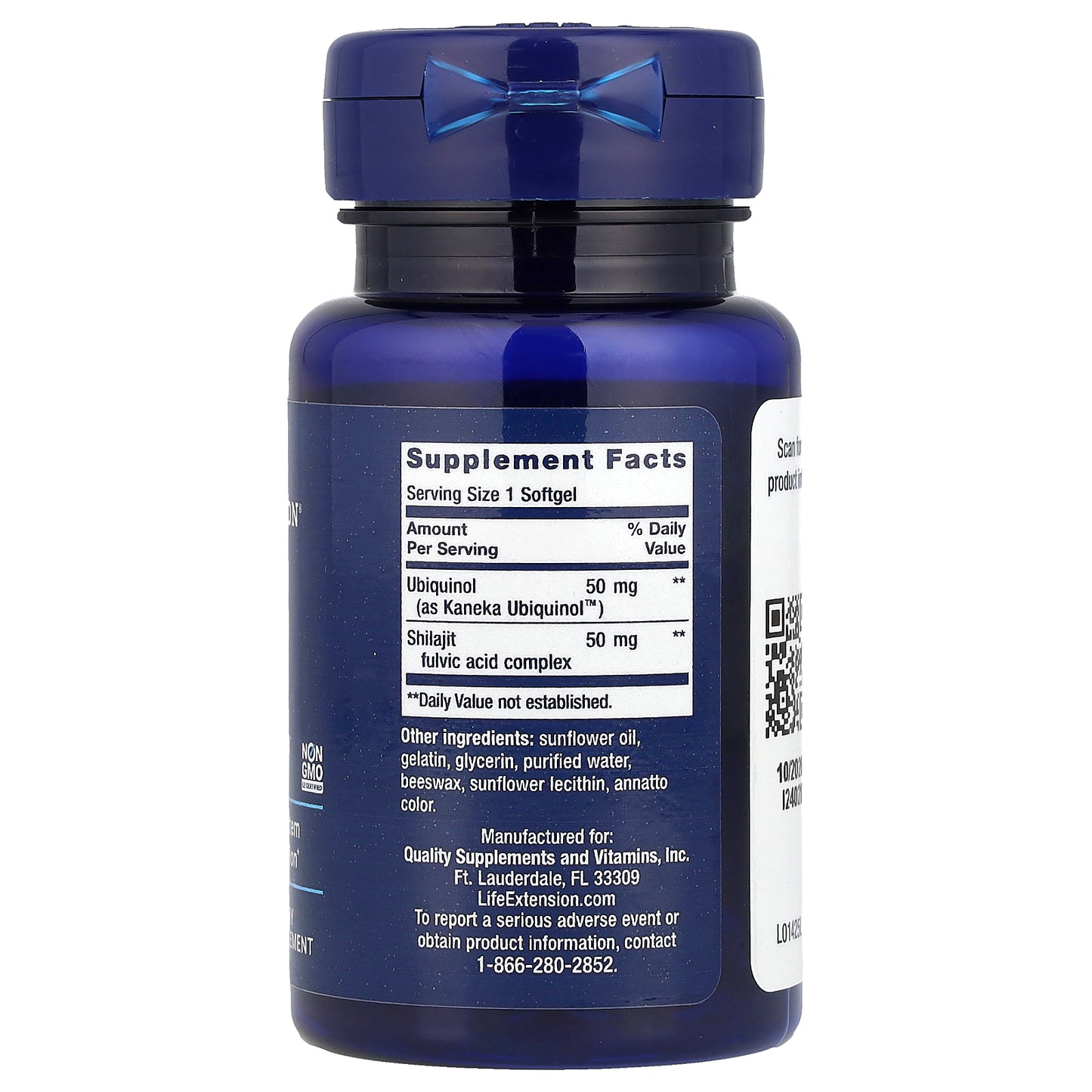 Life Extension, Super Ubiquinol CoQ10 with Enhanced Mitochondrial Support, 50 mg, 100 Softgels