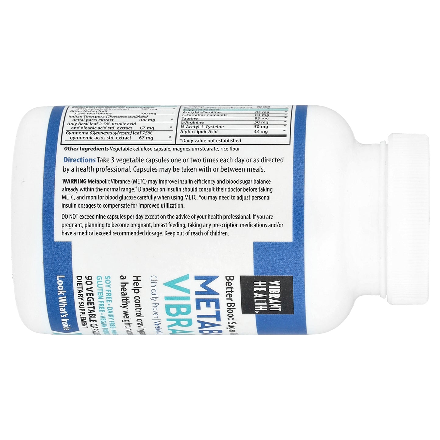 Vibrant Health, Metabolic Vibrance™, Version 2.1, 90 Vegetable Capsules