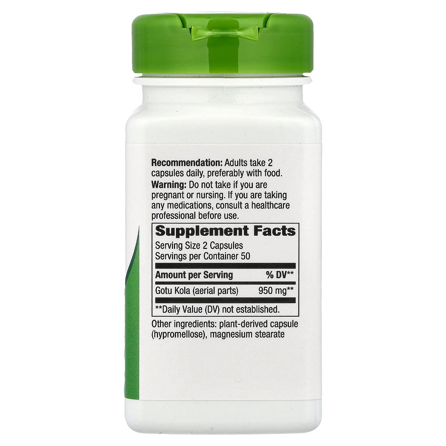 Nature's Way, Gotu Kola Herb, 100 Vegan Capsules (475 mg per Capsule)