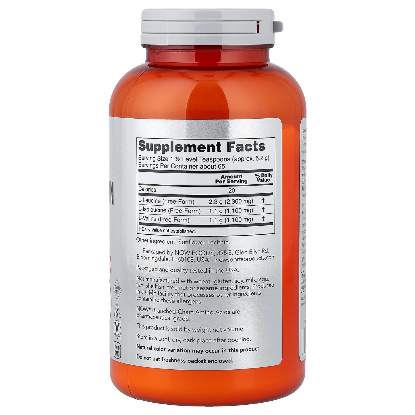 NOW Foods, Sports, Branched-Chain Amino Acid Powder, 12 oz (340 g)