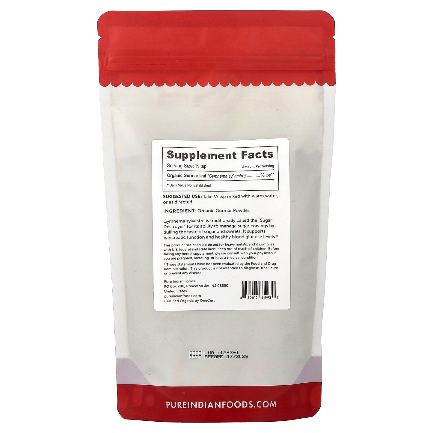 Pure Indian Foods, Organic Gymnema Sylvestre, 8 oz (227 g)