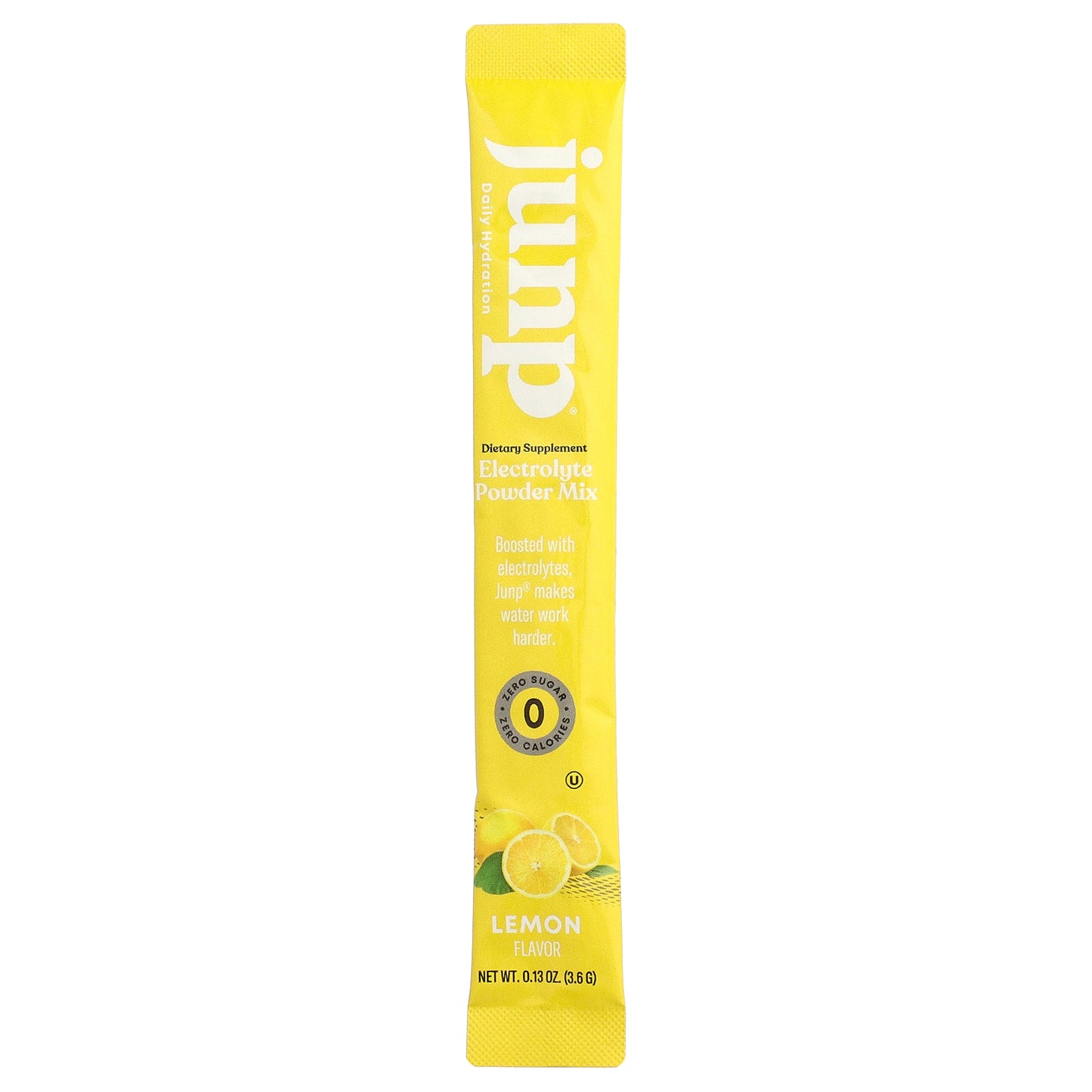 JUNP Hydration, Electrolyte Powder Mix, Lemon, 5 Stick Packs, 0.13 oz (3.6 g) Each