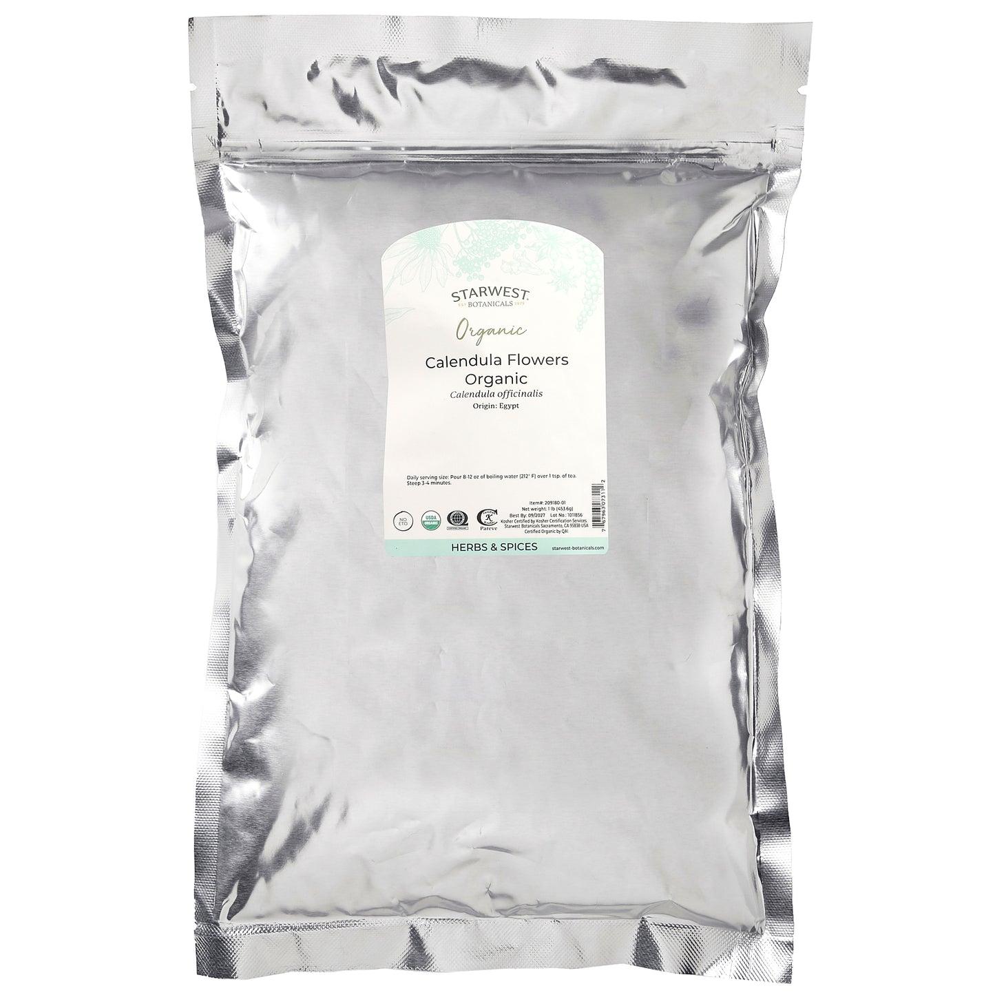 Starwest Botanicals, Organic Calendula Flowers, 1 lb (453.6 g)