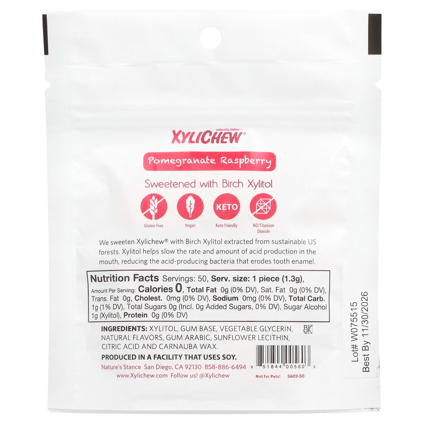 XyliDENT, Xylichew®, Pomegranate Raspberry, 50 Pieces, 2.29 oz (65 g)