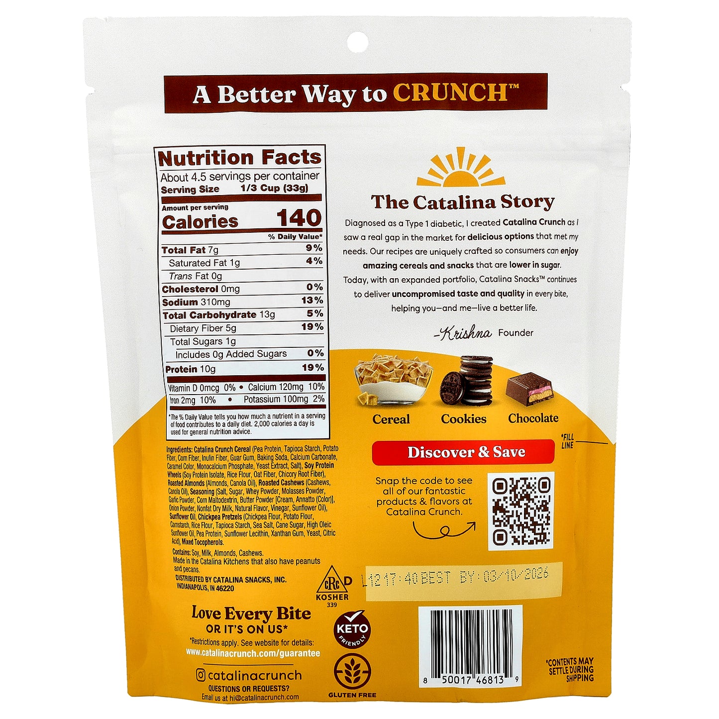 Catalina Crunch, Protein Snack Mix, Traditional, 5.25 oz (148 g)